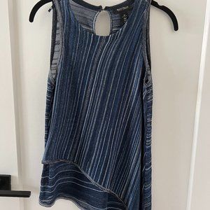 White House Black Market Blue & White Top, Size XS